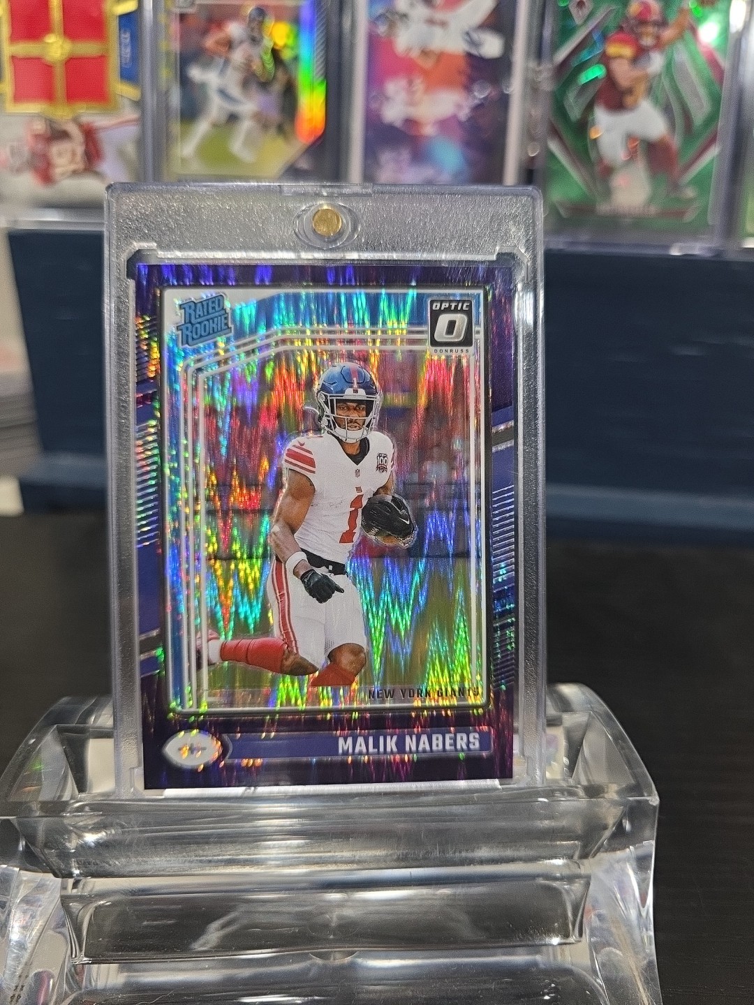 2024 Panini Donruss Optic - Rated Rookie Malik Nabers #271 Purple Shock Prizm 