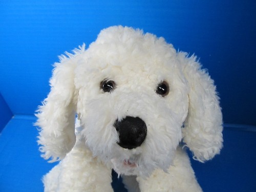 Build A Bear Kennel Pals White Curly 14" Long Poodle Mom Only Magnet Mouth Plush - Picture 7 of 8