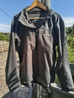 KUIU Guide Herren Jagd Outdoor Jacke grau schwarz Größe XL Fleece gefüttert