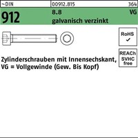 Zylinderschraube DIN 912 Innen-6Kt VG M10X100 8.8 Galv.Verz. 100St.