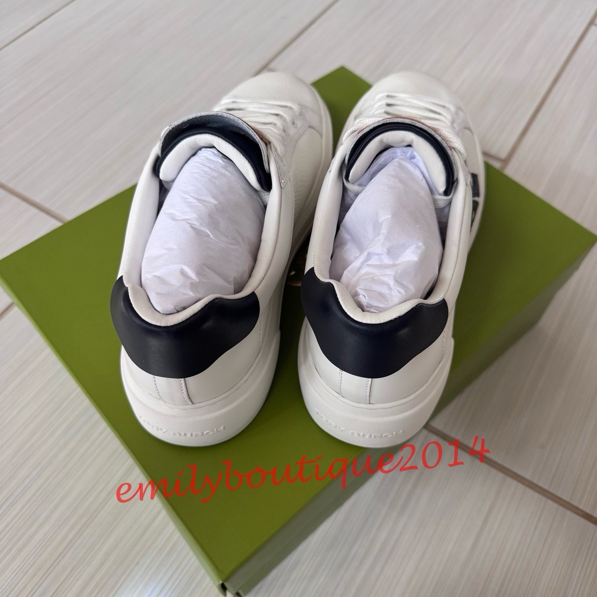 NIB Tory Burch Size 8.5 Signature Color Block Platform Leather