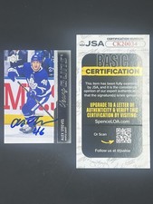Alex Steeves Signed 2021-22 Upper Deck Young Guns RC IP Auto JSA Maple Leafs