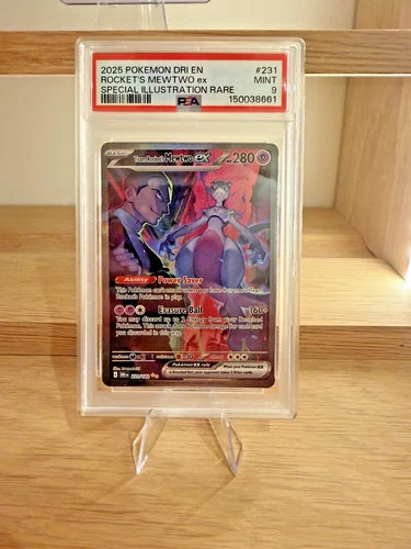 Pokemon Team Rocket’s Mewtwo ex 231/182 SV10 Destined Rivals Secret Rare PSA 9 M