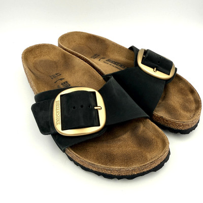 Birkenstock Black Madrid Big Buckle Womens Slide Sandals 41 10 Narrow Width