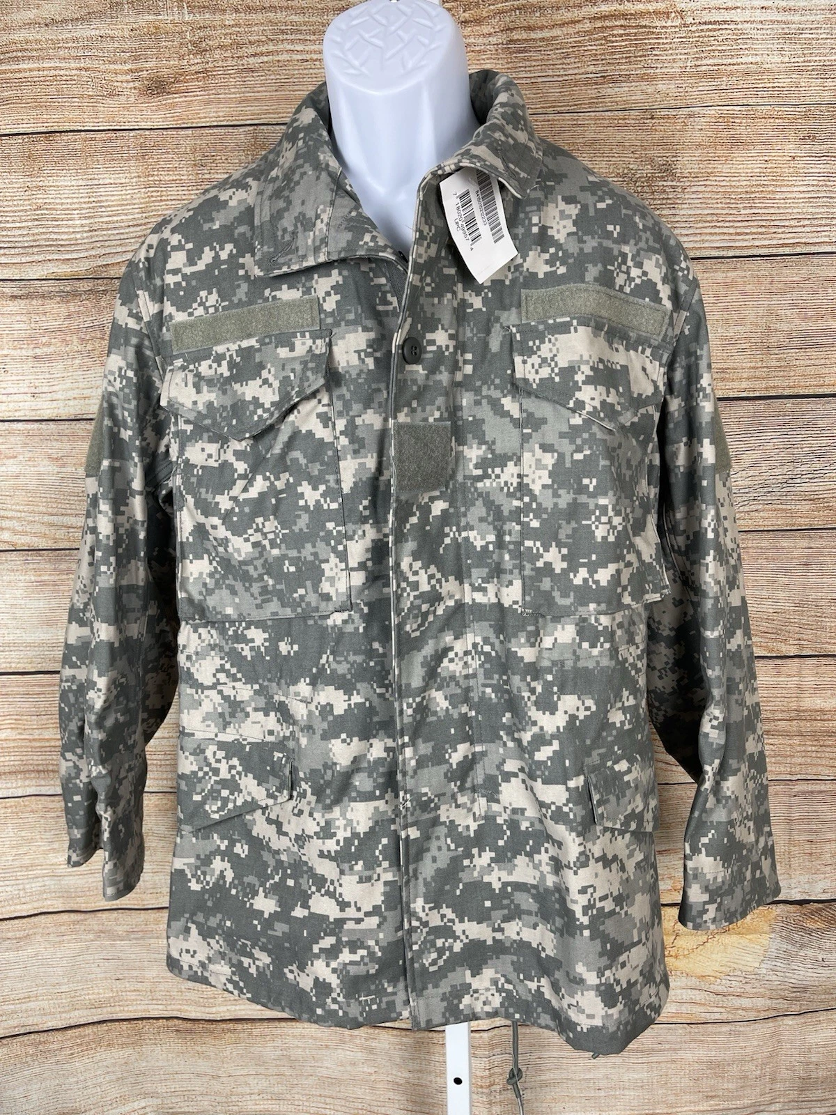 US Military Cold Weather Field Coat Universal Digital Camo Sz Small Short Lined
