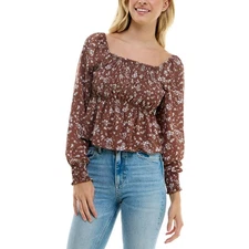 Ultra Flirt Womens Peplum  Off The Shoulder Top Juniors BHFO 7422
