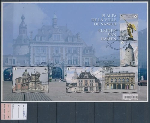 XE63160 Belgium 2018 FDC cancel Namur monuments XXL sheet used