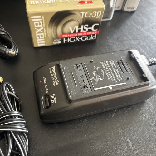 Panasonic Palmcorder IQ PV-A296 Bundle w/ Bag Charger & VHS-C ~ Tested *READ* - Picture 7 of 13