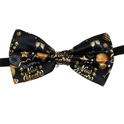 FIESTAS GUIRCA Fliege Happy New Year Silvester Accessoires schwarz Schnellverschluss