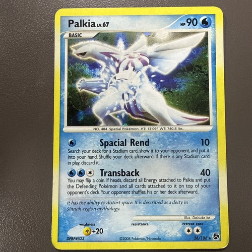 Pokemon TCG Palkia LV67 26/106 Great Encounters Holo Rare HP
