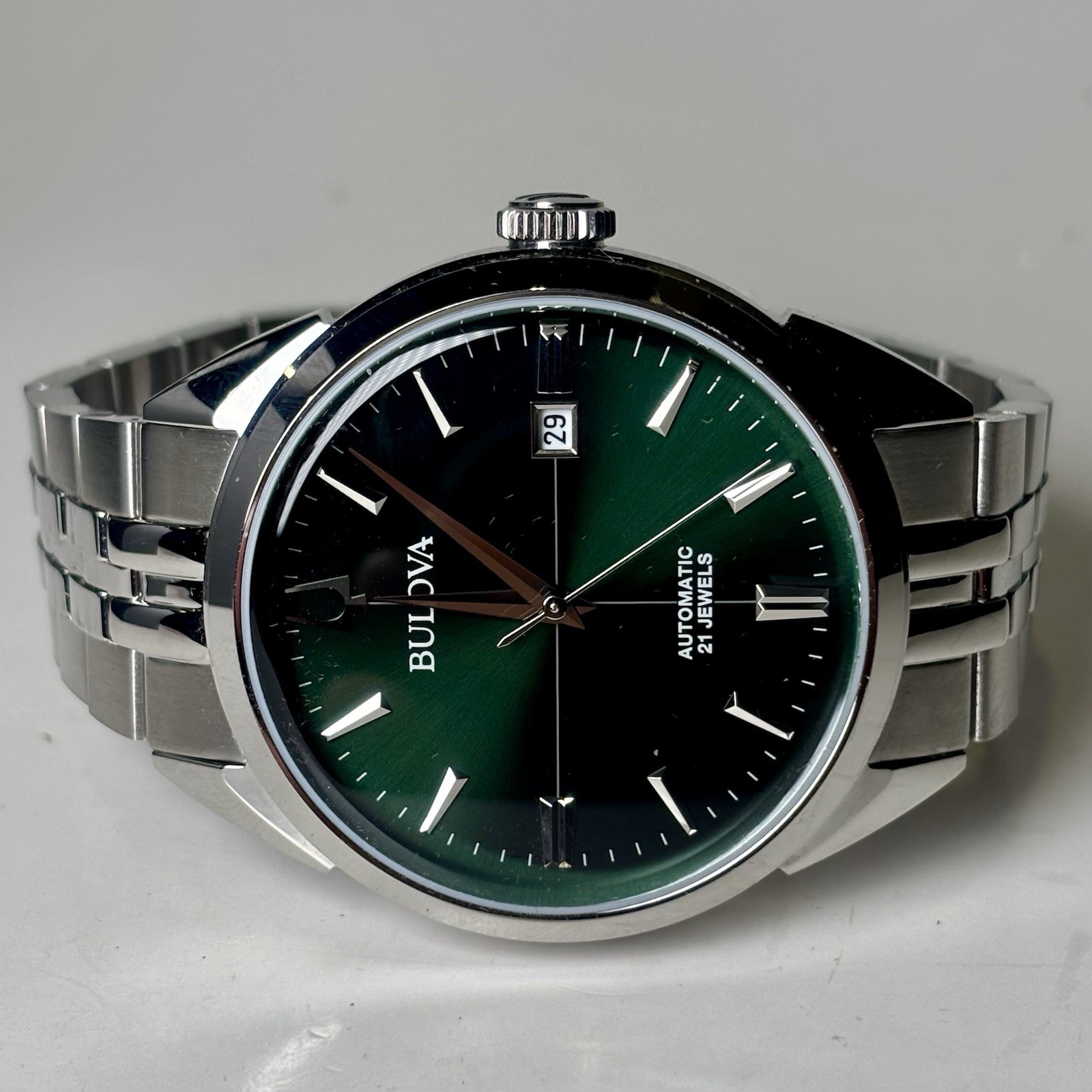 Bulova Sutton Automatic Emerald Green Sunburst St… - image 3