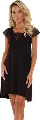 FOREX bezauberndes knielanges Nachthemd / Negligee mit Spitze made in EU