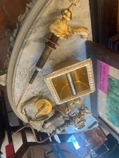Vintage Gold Plated faucet Set & parts Sink Fluted Cherubs Taps etc