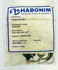 New, Habonim K00001209 C20 Repair Kit, OEM, Valve Repair Kit