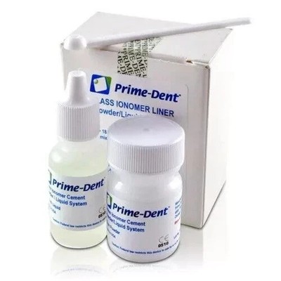Prime-Dent Glass Ionomer Liner Cement Kit Powder & Liquid -010-023