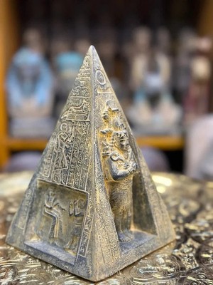 Ancient Egyptian Antiquities Exquisite Pyramids with Pharaonic Inscriptions BC