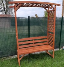 Wooden Garden Arbour Bench Seat Trellis Pergola Roses Plants Climbing Support