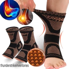 Copper Ankle Brace, Copper Infused Ankle Support Compression Sleeve unisex