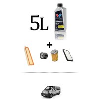 Hoffcar Wartungskit 4 Filter Und 5L ÖL FüR Nissan Primastar 1.9 DCI 60KW Ab 2