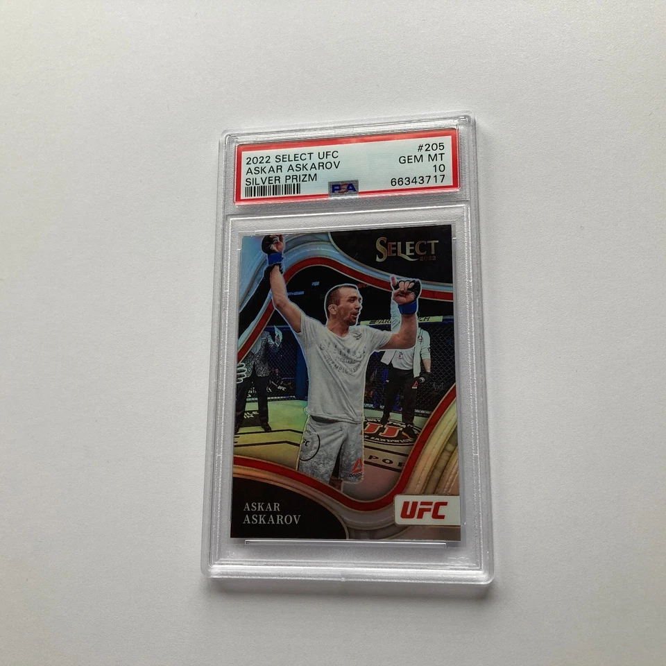 Askar Askarov 2022 Panini Select UFC Octagonside Silver Prizm Card #205 PSA 10 - Image 2 of 3