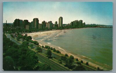 Chicago Lakeshore Outer Drive Beautiful Lake System Postcard