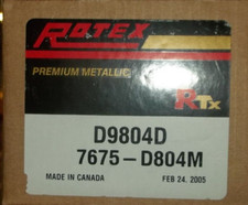 Front Disc Brake Pad Set, Semi-Metallic - Rotex D9804D