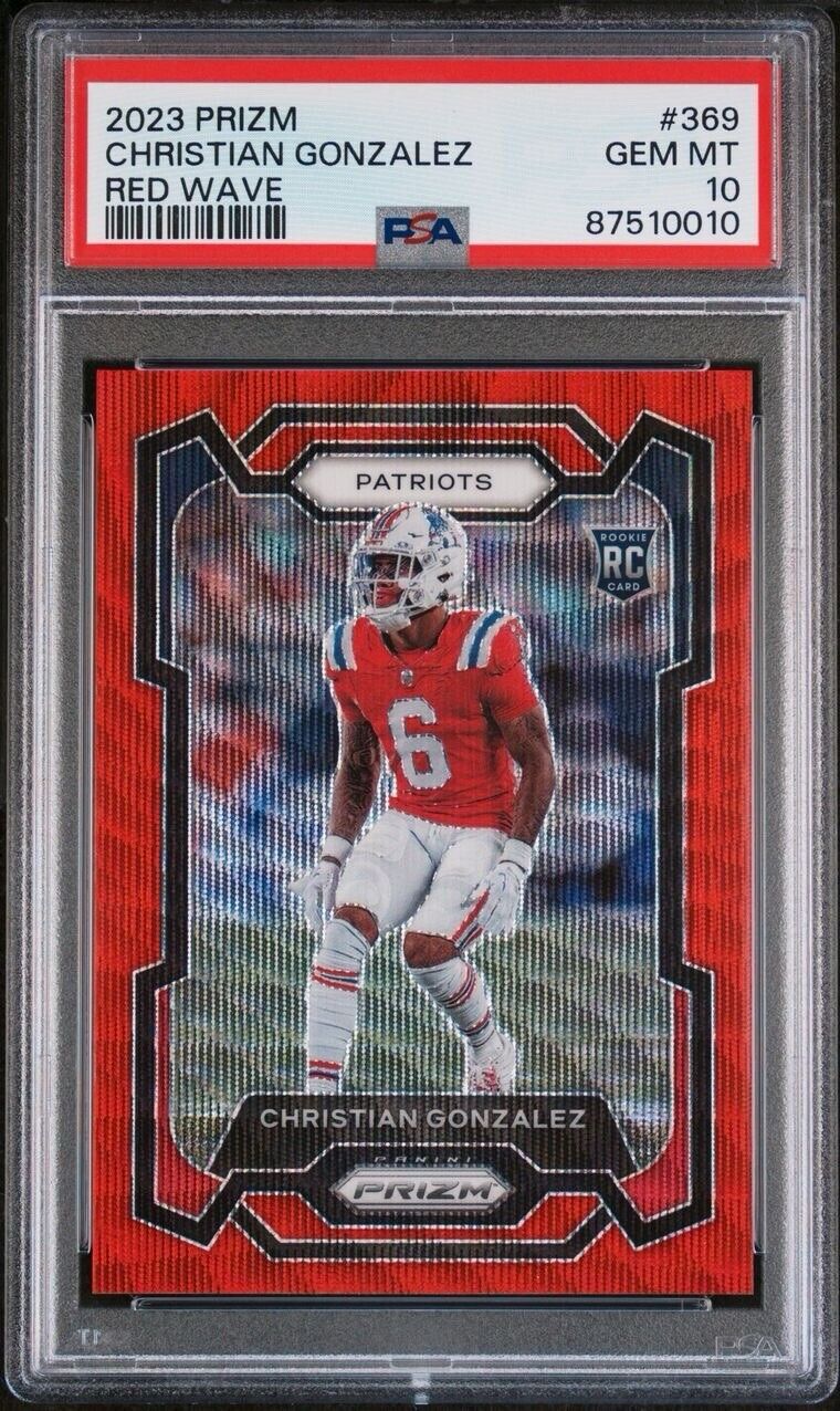 Christian Gonzalez 2023 Prizm #369 Red Wave /149 Price Guide Christian Gonzalez 2023 Prizm #369 Red Wave /149 Price Guide
