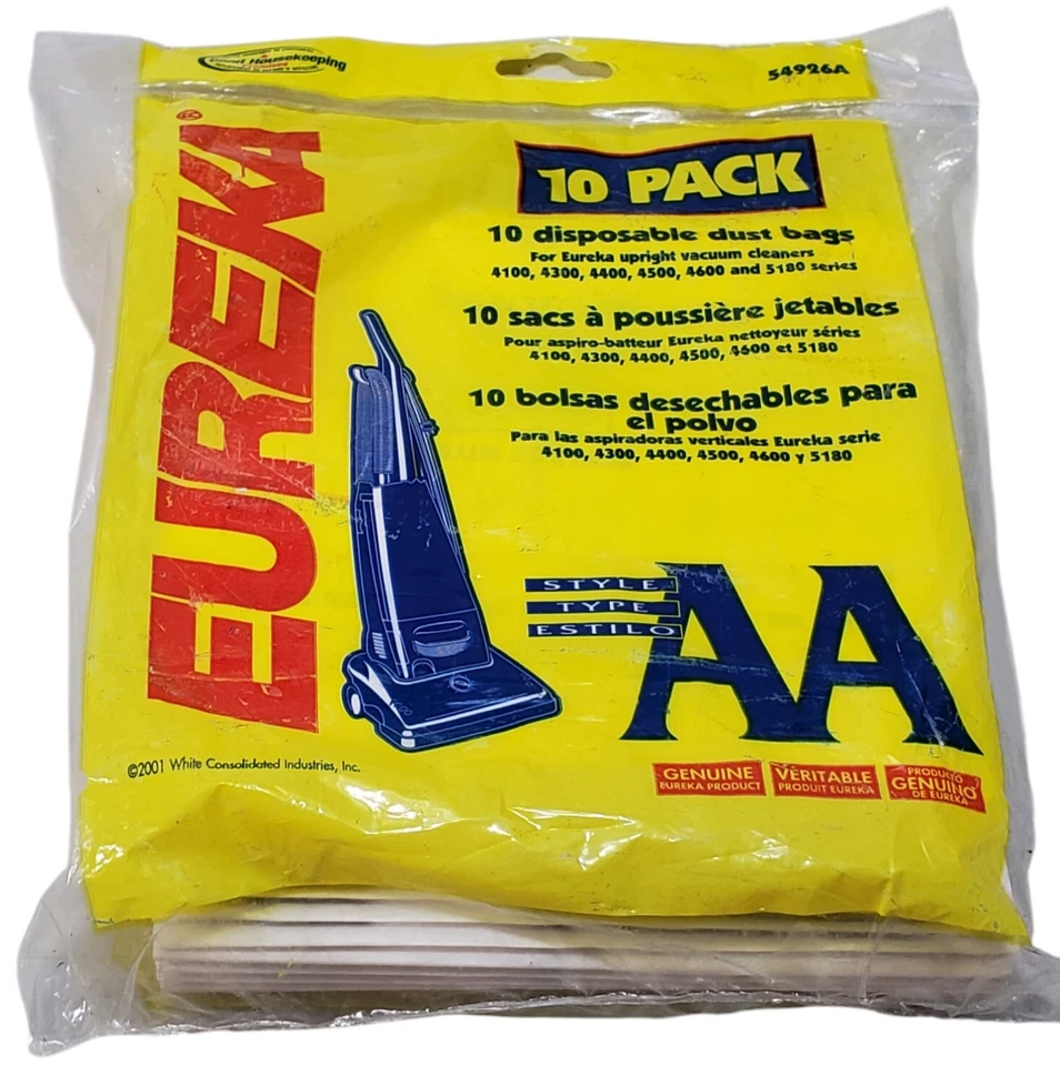 Lot Of 4 Eureka 58236A Style AA Vacuum Bags 10 Per Pack Genuine  - Image 2 of 4
