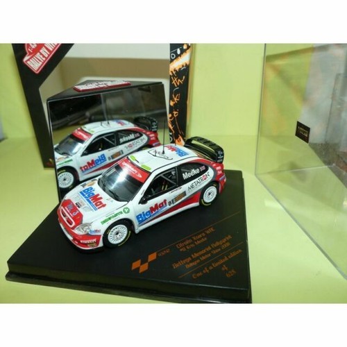 Ford Escort WRC World rally car - as driven by juha Kankkunen in 1990s - showing night driving lights front view Stock Photo