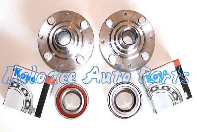 2 Front Wheel Hub & KOYO Japanese Bearing Set for 88-91 Honda Civic/ Honda CRX