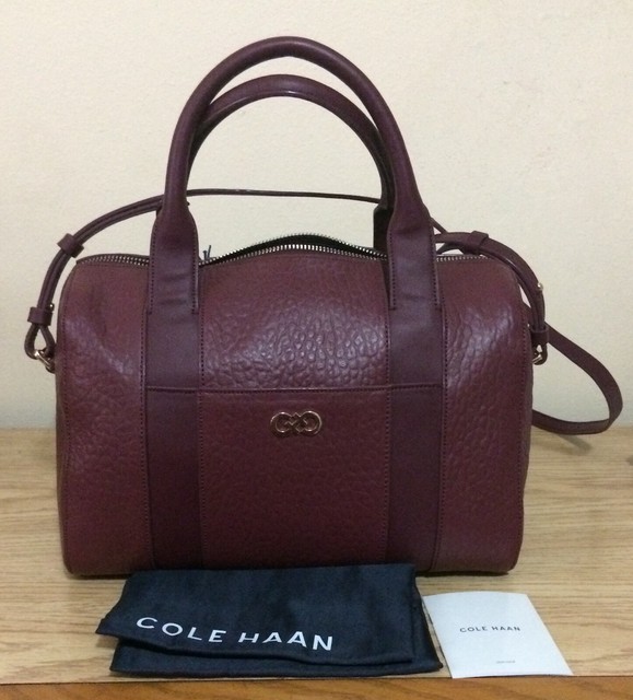 cole haan leather duffel