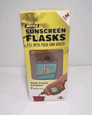 GoPong Sunscreen Flask 2 Pack - Tropic Tan Classic Bottle Style, Includes Funnel
