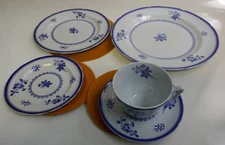 Spode Fine Stone Blue Gloucester (Blue & White) 5 Piece Place Setting - No Trim