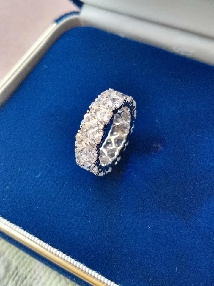 Suzy Levian Sterling Silver & Cubic Zirconia Infinity Hearts Ring Size 5 - Image 2 of 3