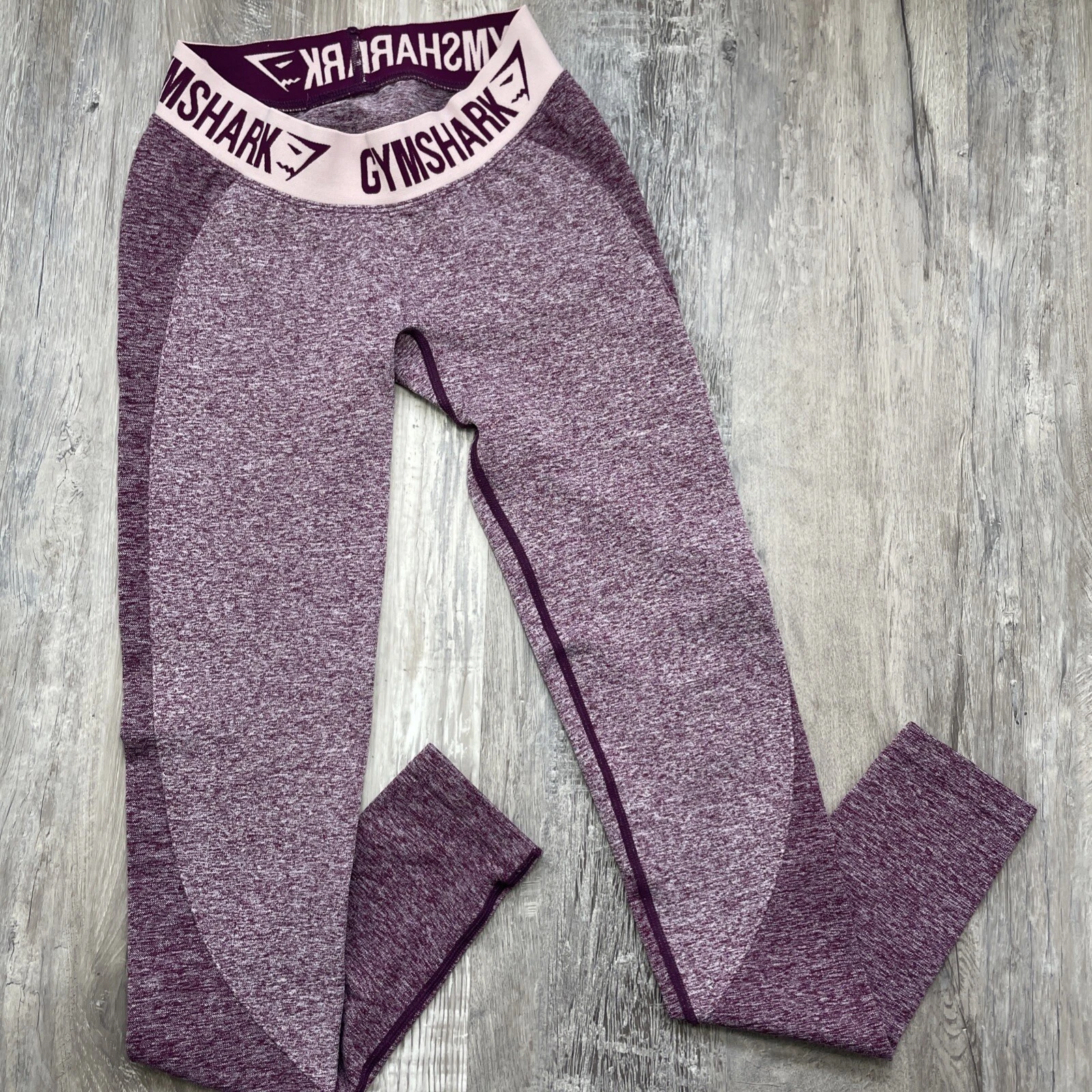 gymshark flex low rise heathered burgundy maroon wine leggings