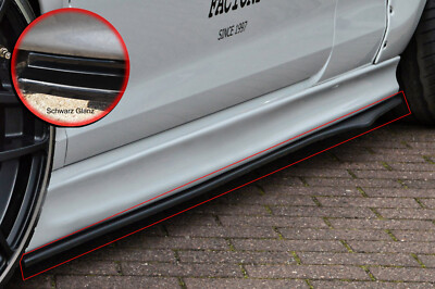 Bi CUP 2 Seitenschweller Schweller ABS für Audi A1 8X S-Line FL schwarz glanz