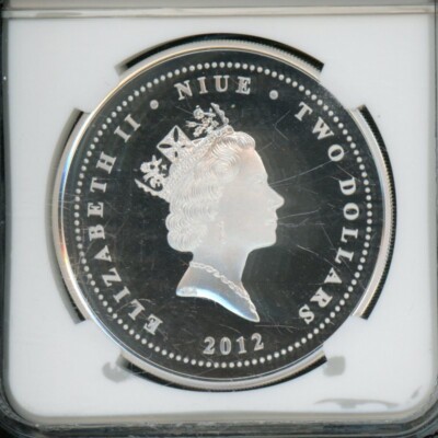 Niue 2012 $2 Silver NGC PF70 ULTRA CAMEO COLORIZED Titanic