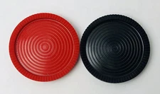 Cracker Barrel Jumbo Replacement Checkers 1 Red and 1 Black Plastic Lot of 2