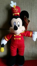 DISNEY 75 Years of Fun Marching Band Leader Mickey Mouse Conductor Plush RARE