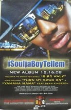 Soulja Boy 2008 Tellem advance promotional poster Flawless New Old Stock