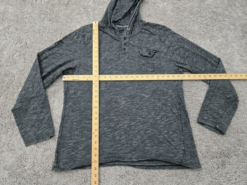 Buffalo David Bitton Hoodie Mens XXL Pullover Gray Sweatshirt Long Sleeve - Image 3 of 4