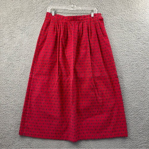 Vintage Sweetbriar Cord A-Linie Maxirock Plissee Southwestern Azteken Wmn 14