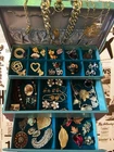 Vintage Estate Costume Jewelry Lot  Nature Floral Insects Earrings Brooches