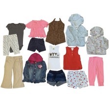 Baby Girl Size 12M Clothing Lot 14pc Summer Outfits Cute Sets Carters Cat  Jack