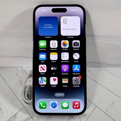 Apple iPhone 14 Pro 256GB Space Black Unlocked Verizon AT&T T-Mobile A2650 #H286