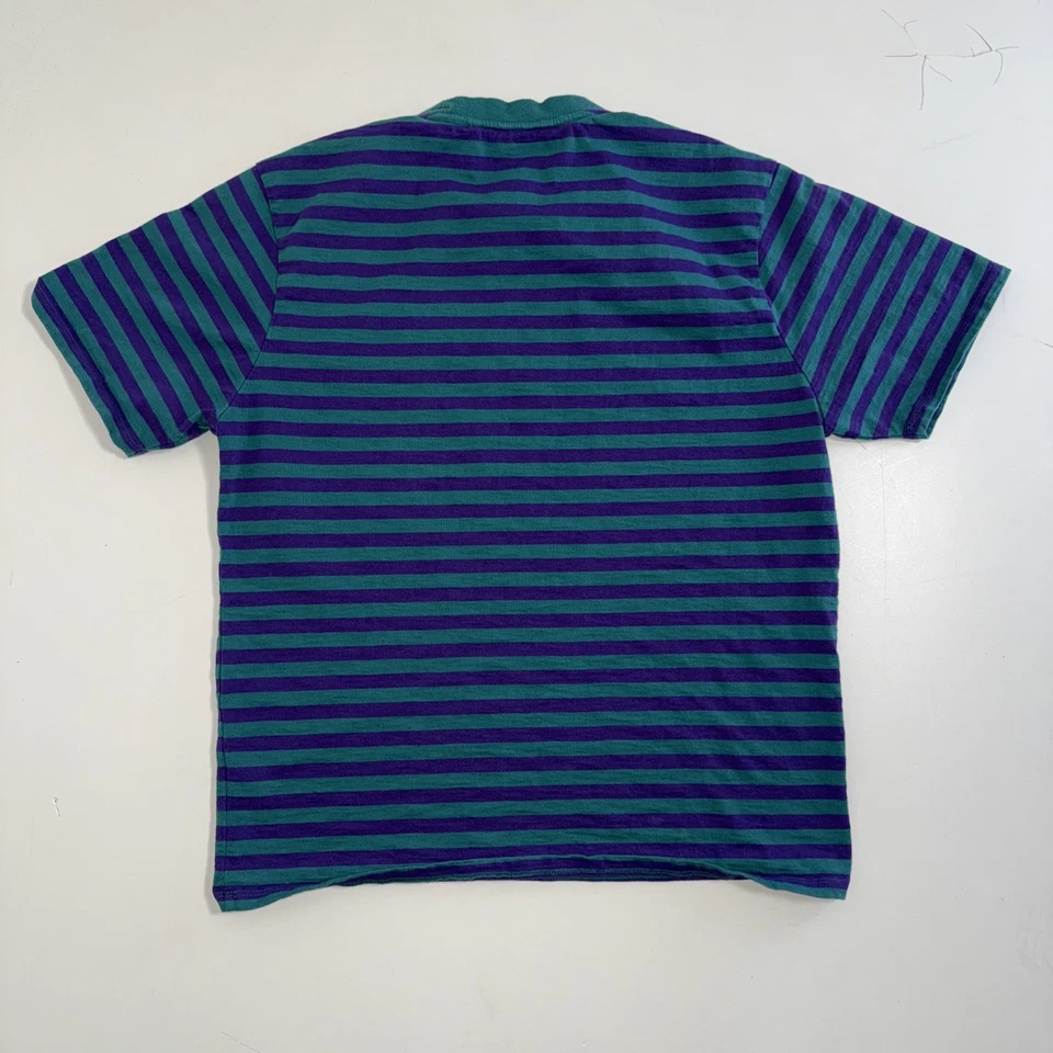 Guess Jeans USA X Asap Rocky T-Shirt Adult L Teal & Purple Embroidered - Image 2 of 4