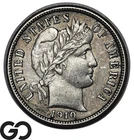 1910 Barber Dime XF++/AU