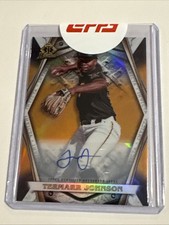 2022 Bowman Draft Chrome TERMARR JOHNSON INVICTA Orange Auto /25 PIRATES