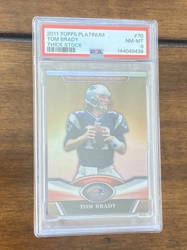 2011 Topps Platinum Tom Brady Thick Stock Gold Psa 8