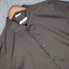 Calvin Klein Mens XL Modern Fit Button Down Shirt Long Sleeve Cotton Stretch